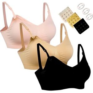 3PACK Full Bust Seamless Nursing Maternity Bras